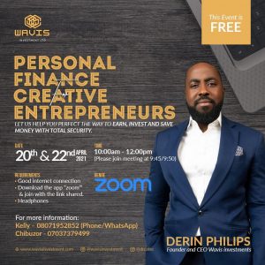 Financial Expert, Derin Phillips Empowers Young Africans In Financial Freedom Masterclass For Creative Entrepreneurs